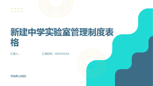 新建中学实验室管理各种制度表格