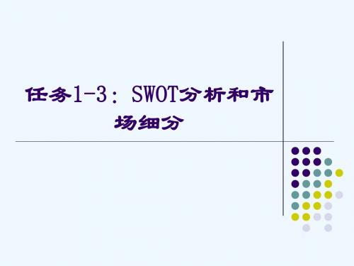 SWOT分析和市场细分