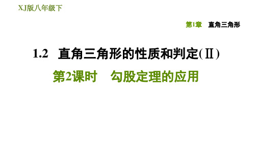 2020-2021学年湘教版八年级下册数学习题课件  1.2.2勾股定理的应用