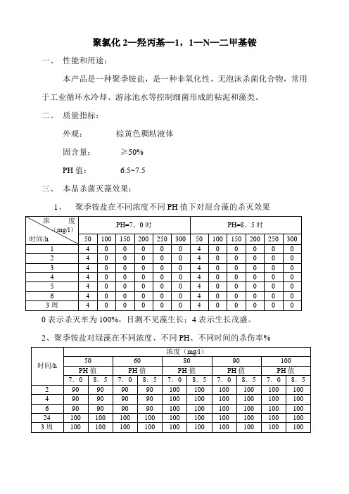 聚氯化2—羟丙基—1,1—N—二甲基铵