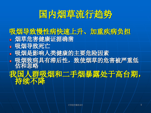 《学校控烟培训》课件