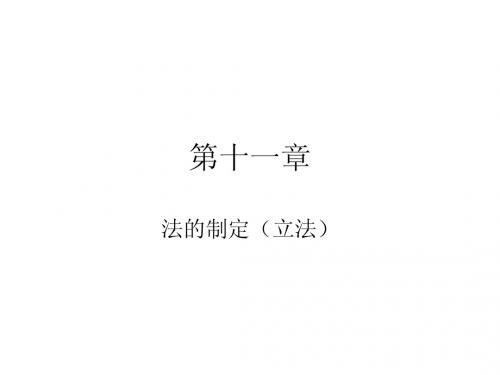 第十一章 法的制定