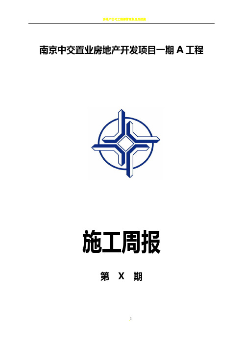 房地产开发项目工程施工周报(模板)