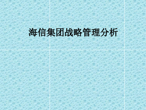 海信集团战略管理分析