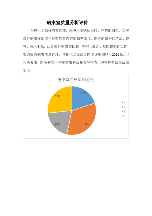 2021病案室质量评价分析