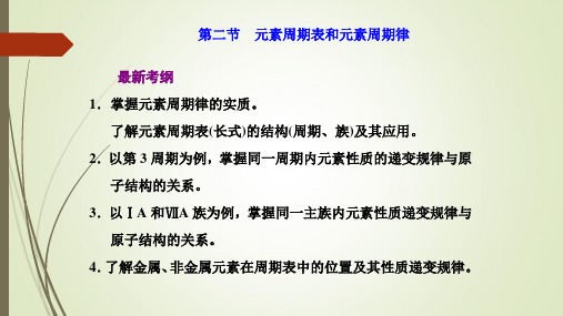 第四章结构-物质结构元素周期律第二节元素周期表和元素周期律课件