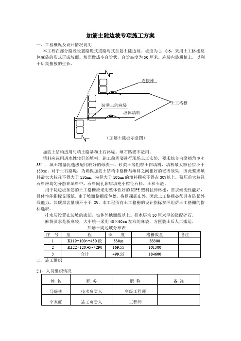 加筋土陡边坡专项施工方案