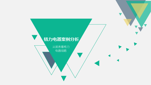 从报表看格力多元化战略精品PPT课件