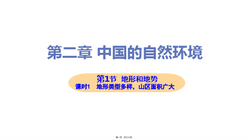 新人教版八年级上册初中地理 第1节 第1课时 地形类型多样,山区面积广大 教学课件