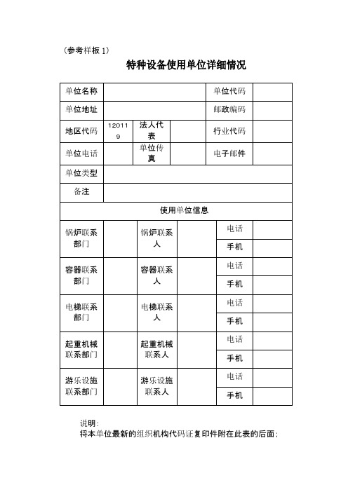 特种设备管理人员任命参考样板