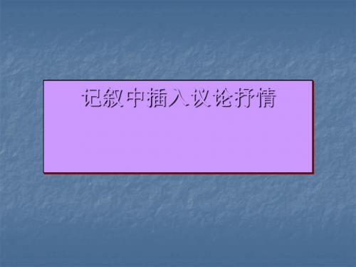 初中作文记叙中插入议论抒情PPT (共16张PPT)