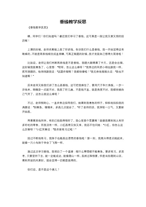 垂线教学反思