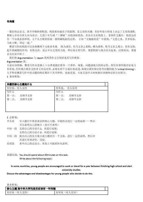 雅思写作布局篇