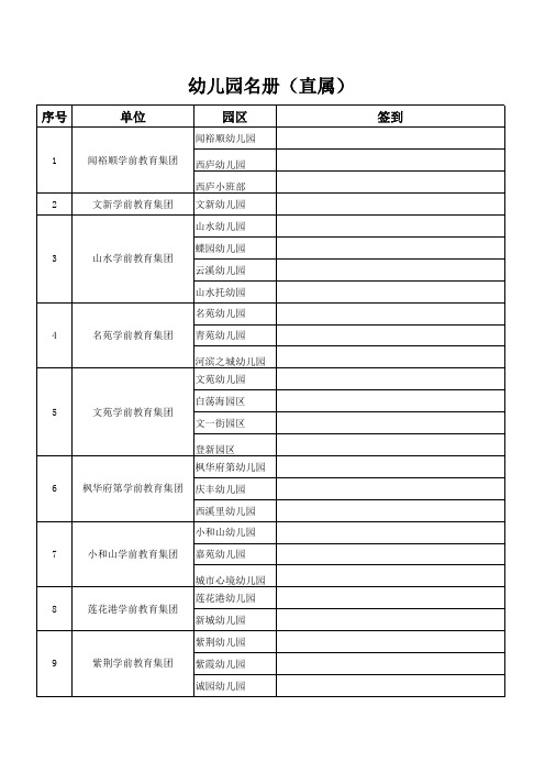 幼儿园名册(2019.9)