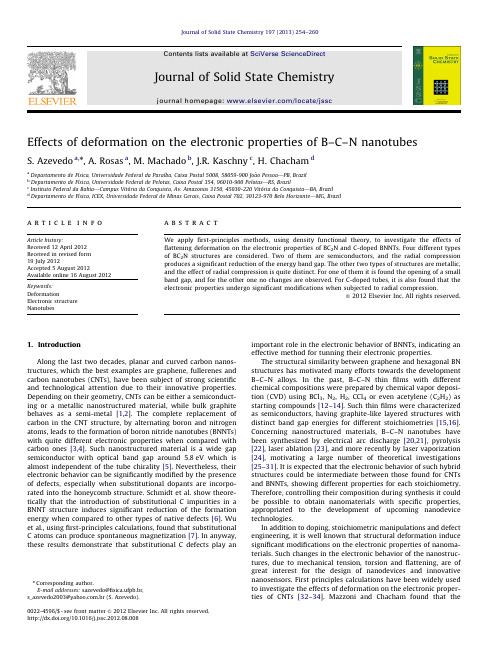 Effects of deformation on the electronic properties of B–C–N nanotubes