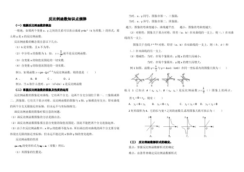 反比例函数知识点规律