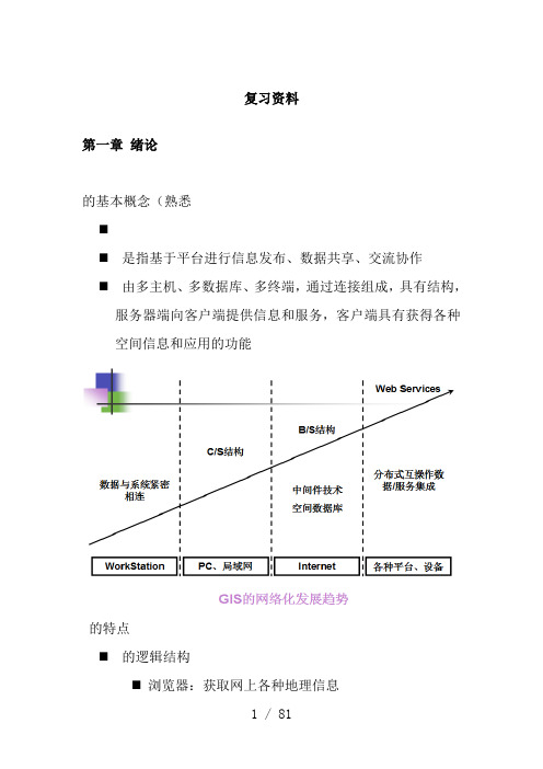 WebGIS超详细版复习资料