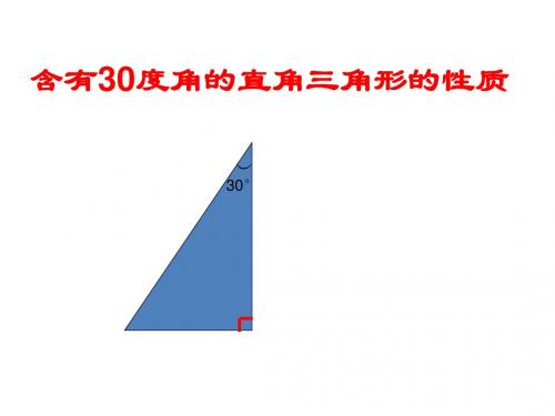 19.1.2含有30度角的直角三角形的性质