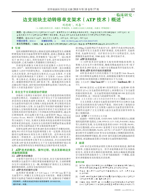 边支斑块主动转移单支架术(ATP技术)概述