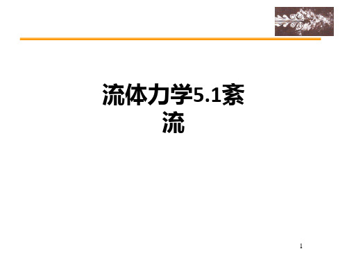 流体力学5.1紊流ppt课件