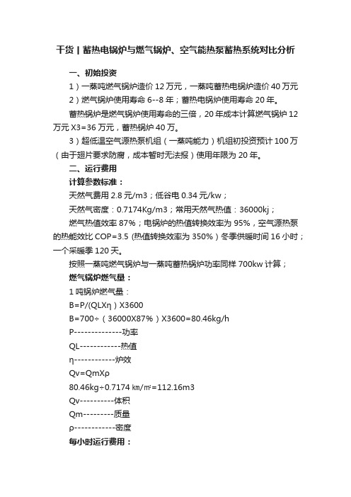 干货丨蓄热电锅炉与燃气锅炉、空气能热泵蓄热系统对比分析