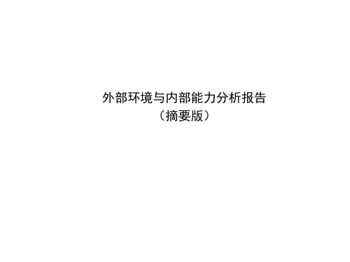 企业外部环境与内部能力分析报告