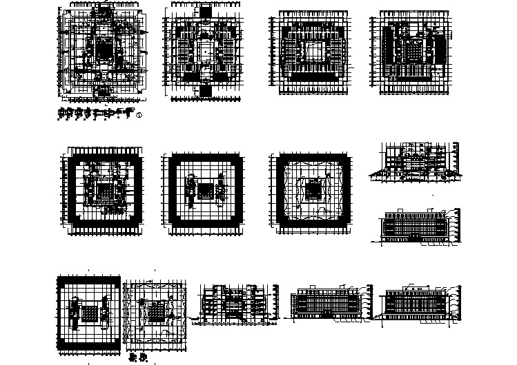 南阳市某中学1万平米7层框架结构教学综合楼建筑设计CAD图纸