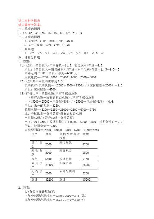 财务管理学课后答案中国农业出版社