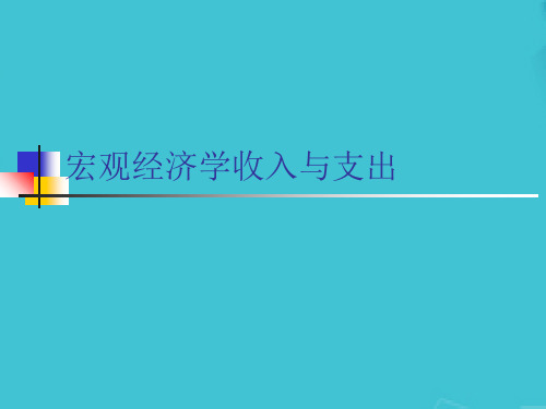 宏观经济学收入与支出