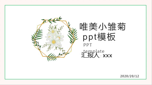 唯美小雏菊ppt模板