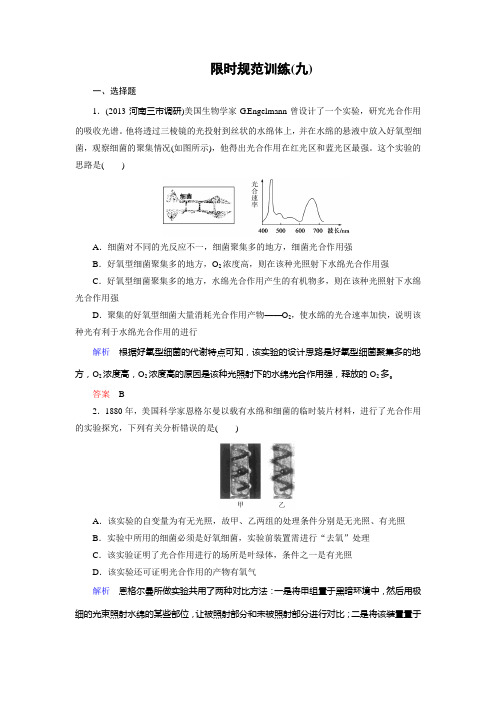 河北衡水中学高考调研内部学案(生物)