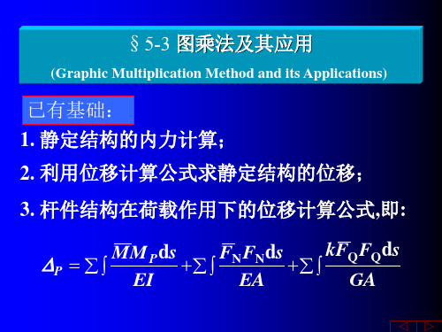 结构力学：第5章  静定结构位移计算3(图乘法)