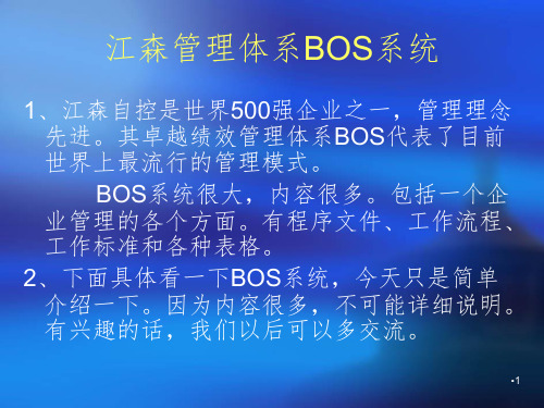 BOS系统介绍PPT课件