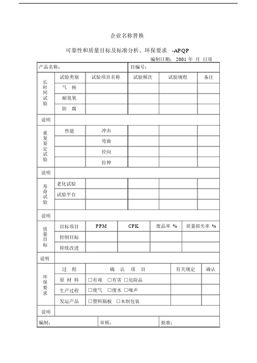 华为可靠性和质量目标及标准分析环保要求.docx