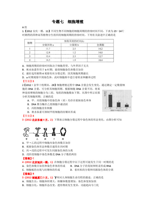 专题7细胞增殖