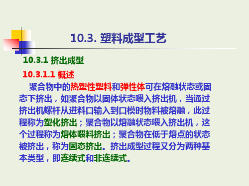 常用聚合物加工方法及工艺