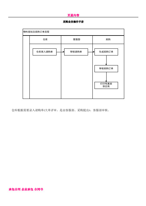 U8 采购业务操作手册