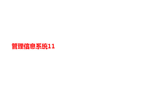 管理信息系统11-讲义