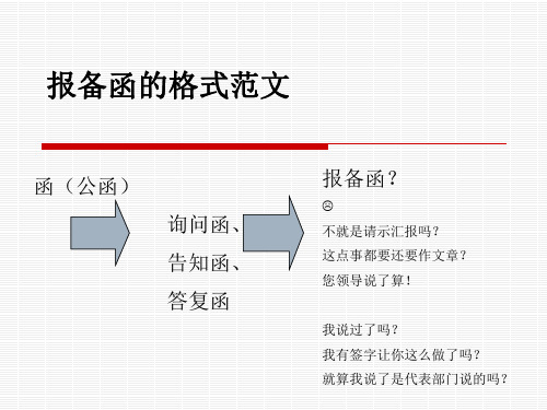 报备函的格式范文报备函怎么写 ppt课件