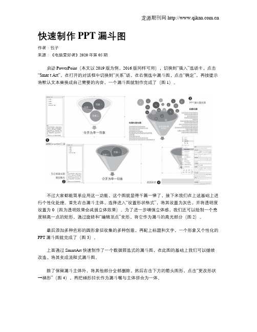 快速制作PPT漏斗图