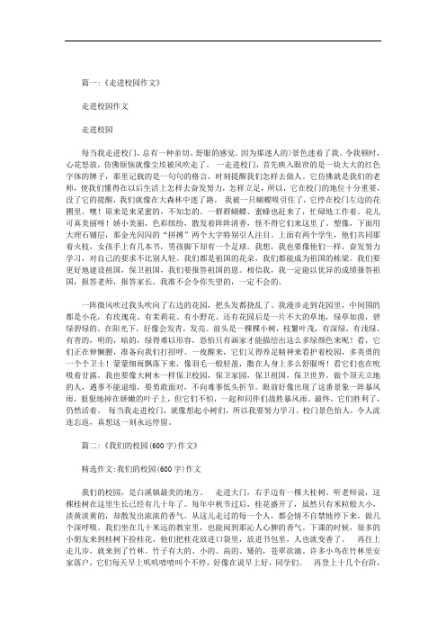 最新我们携手走进校园作文600字