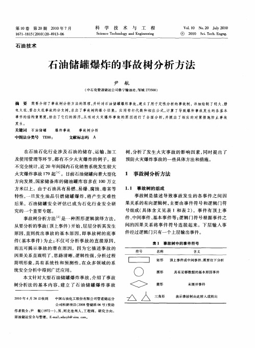 石油储罐爆炸的事故树分析方法