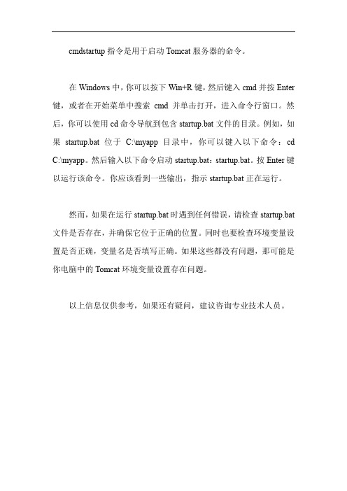 cmdstartup指令