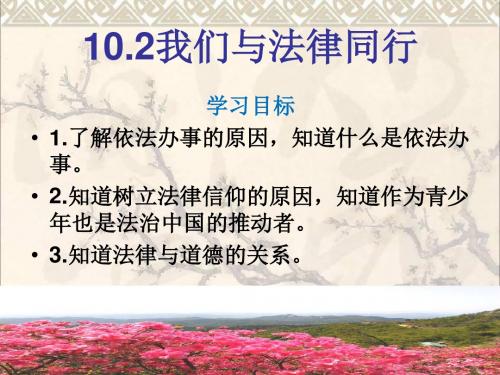 七年级道德与法治下册第四单元走进法治天地第十课法律伴我们成长第2框我们与法律同行课件新人教版