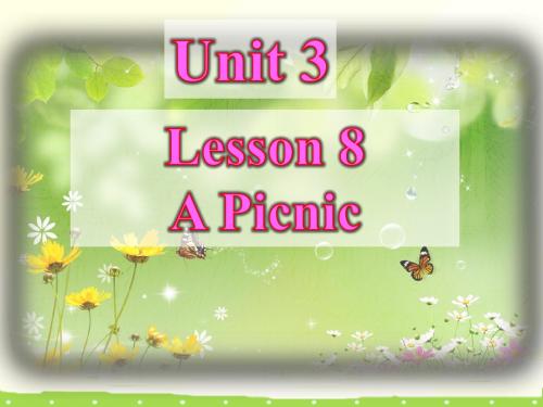 北师大版教材八年级英语下册 Unit 3 lesson 8 A Picnic 教学课件 (共21张PPT)