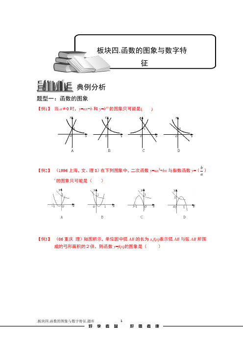 学而思高中题库完整版函数的图象与性质[1].板块四.函数的图象与数字特征.学生版