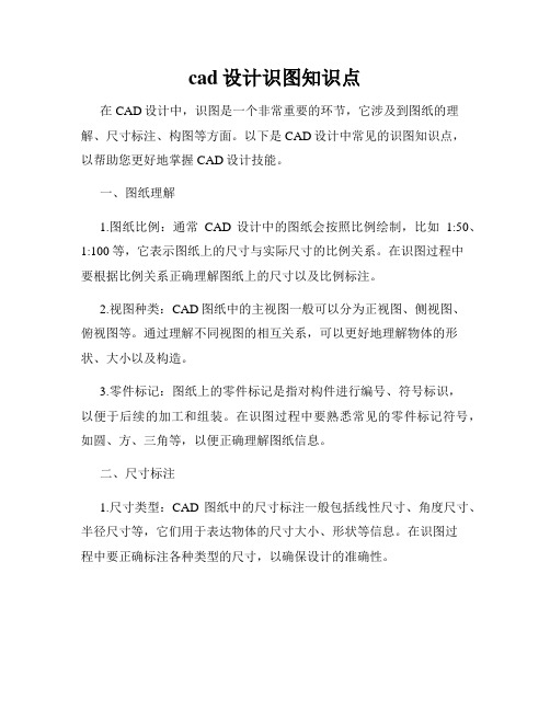 cad设计识图知识点