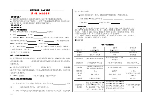   九年级历史上册 第二单元 中古亚欧世界 第7课 阿拉伯帝国学案1(无答案) 北师大版