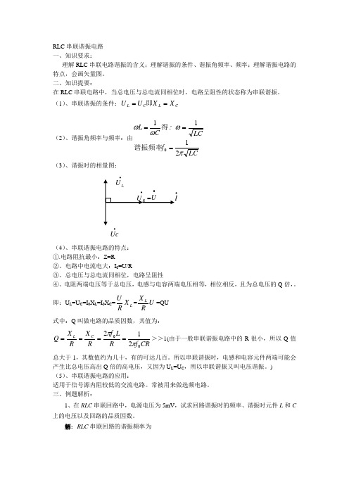 RLC串联谐振电路