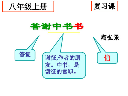 第11课《短文二篇》复习课件部编版语文八年级上册